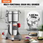 Ηλεκτρικός Μύλος Μπαχαρικών VEVOR 750g Εμπορικής Χρήσης Υψηλής Ταχύτητας  DDDPSGWYMJ75VR7JBV2 - Image 2