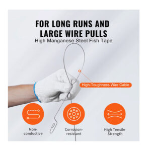 Πλαστική Ατσαλίνα Ηλεκτρολόγου Μήκους 3.2 m με Διάμετρο 3 mm VEVOR DJPYDG18240FTTLFXV0 - Image 4