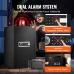 VEVOR Χρηματοκιβώτιο 3.5 cu.ft με Κλειδαριά, Κωδικό & Δακτυλικό Αποτύπωμα Μαύρο  DMBXXLS3139C2FQ89V9 - Image 5