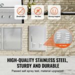 Πόρτα BBQ VEVOR 610x431mm Ανοξείδωτη για Εξωτερική Κουζίνα  DMMBSCJMYS174SL0UV0 - Image 3