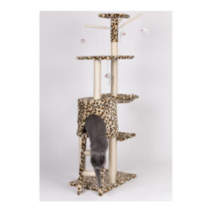 Δέντρο Γάτας - Ονυχοδρόμιο 54.5 x 39.5 x 138.5 cm Χρώματος Καφέ Ανοιχτό ModernHome DRAPAK01-Leo/Stand - Image 3