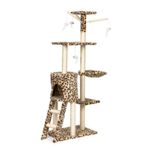 Δέντρο Γάτας - Ονυχοδρόμιο 54.5 x 39.5 x 138.5 cm Χρώματος Καφέ Ανοιχτό ModernHome DRAPAK01-Leo/Stand - Image 5