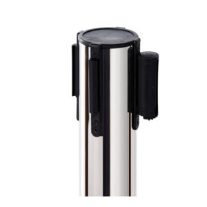 Σετ Διαχωριστικά Κολωνάκια από Ανοξείδωτο Ατσάλι με Ιμάντα 2 m Χρώματος Ασημί 2 τμχ HOMCOM E11-001SR - Image 2