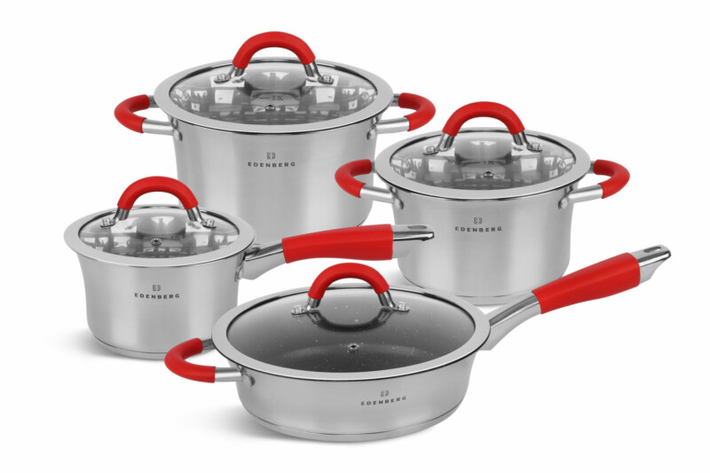 Edenberg Σετ Μαγειρικών Σκευών 8 Τεμαχίων με Τηγάνι EB-2408 Edenberg Σετ Μαγειρικών Σκευών 8 Τεμαχίων με Τηγάνι EB-2408