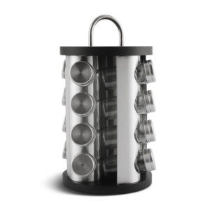 Σετ Δοχεία Μπαχαρικών με Περιστρεφόμενη Βάση 17 τμχ Χρώματος Μαύρο Edenberg EB-4027 - Image 2