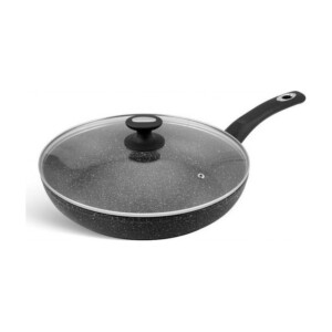 Αντικολλητικό Τηγάνι 28 cm με Κεραμική Μαρμάρινη Επίστρωση και Γυάλινο Καπάκι Edenberg EB-4111 - Image 4