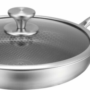 Edenberg Τηγάνι Με Καπάκι από Ανοξείδωτο Ατσάλι με Αντικολλητική Επίστρωση 26cm EB-6934
