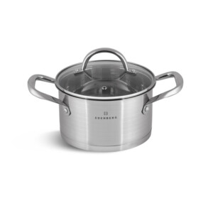 Σετ Μαγειρικών Σκευών από Ανοξείδωτο Ατσάλι 18/10 με Γυάλινα Καπάκια 12 τμχ Edenberg EB-7701 - Image 3