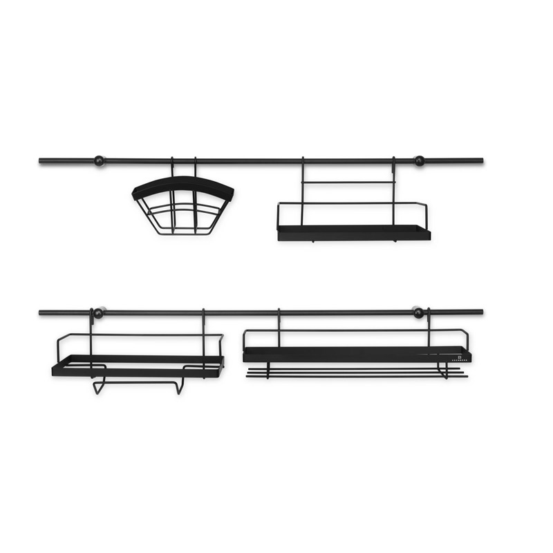 Σετ Μεταλλικά Ράφια Κουζίνας Χρώματος Μαύρο 16 τμχ Edenberg EB-8516 Σετ Μεταλλικά Ράφια Κουζίνας Χρώματος Μαύρο 16 τμχ Edenberg EB-8516