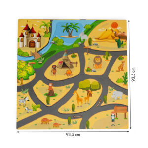Αφρώδες Χαλί - Παζλ Δαπέδου Σαφάρι 93.5 x 93.5 x 1 cm 9 τμχ Ecotoys ECOEVA009 - Image 3
