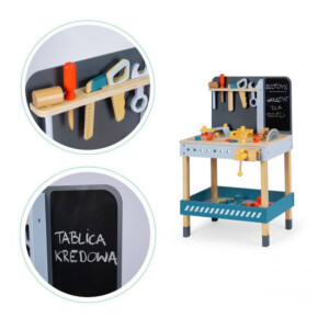 Ξύλινος Παιδικός Πάγκος Εργασίας με 47 Εργαλεία 50 x 29.5 x 80 cm Ecotoys ESC-W-033 - Image 2