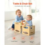 VEVOR Σετ Τραπεζιού και Καρέκλας Montessori για Παιδιά από Ξύλο ETDNZY1513216DOMUV0 - Image 2