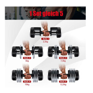 Ρυθμιζόμενος Αλτήρας 12.5 Kg με Βάση Costway FH10051EA - Image 5