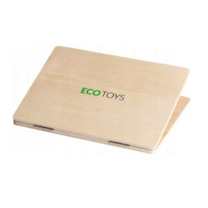 Ξύλινο Εκπαιδευτικό Παιδικό Μαγνητικό Laptop με Αξεσουάρ Χρώματος Καφέ Ανοιχτό Ecotoys G068-ECO_STANDART - Image 2