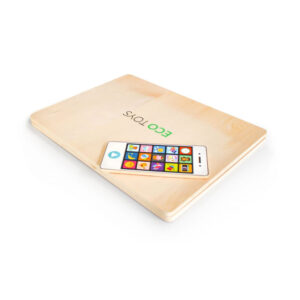 Ξύλινο Εκπαιδευτικό Παιδικό Μαγνητικό Laptop με Αξεσουάρ Χρώματος Καφέ Ανοιχτό Ecotoys G068-ECO_STANDART - Image 4