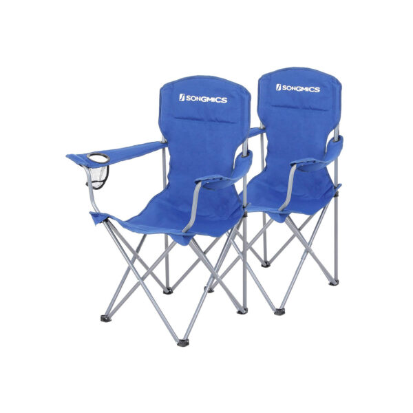SONGMICS Σετ 2 Πτυσσόμενες Καρέκλες Camping - Μπλε