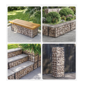 Ορθογώνιο Γαλβανιζέ Συρματοκιβώτιο για Περίφραξη Κήπου 100 x 30 x 30 cm Songmics GGB133 - Image 4