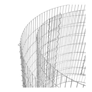 Στρογγυλό Συρματοκιβώτιο Υπερυψωμένη Γλάστρα από Γαλβανισμένο Ατσάλι 90 x 80 cm Songmics GGB879 - Image 2