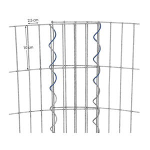 Στρογγυλό Συρματοκιβώτιο Υπερυψωμένη Γλάστρα από Γαλβανισμένο Ατσάλι 90 x 80 cm Songmics GGB879 - Image 3