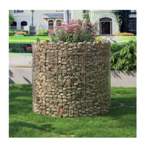 Στρογγυλό Συρματοκιβώτιο Υπερυψωμένη Γλάστρα από Γαλβανισμένο Ατσάλι 90 x 80 cm Songmics GGB879 - Image 5