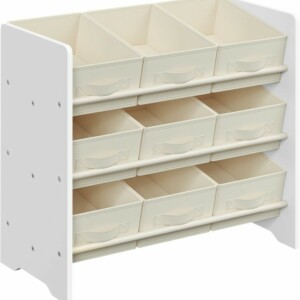 Παιδική Ραφιέρα με 9 Υφασμάτινα Κουτιά –  3 Επίπεδα – 62