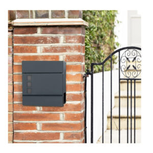 Γραμματοκιβώτιο από Ανοξείδωτο Ατσάλι 37 x 10.5 x 37 cm Χρώματος Γκρι Songmics GMB052G01 - Image 4