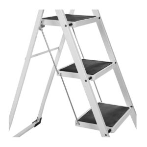 Πτυσσόμενη Σκάλα από Ατσάλι 3 Σκαλιών Songmics GSL003GY01 - Image 2