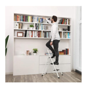 Πτυσσόμενη Σκάλα από Ατσάλι 3 Σκαλιών Songmics GSL003GY01 - Image 5