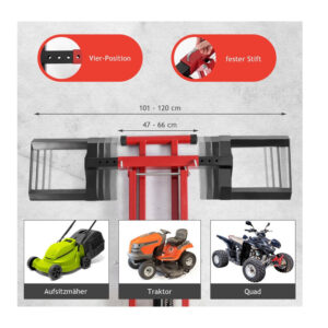 Υδραυλικός Γρύλος Ανύψωσης για Μηχανήματα Κήπου 225 Kg Costway GT3479 - Image 3