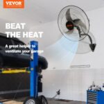 VEVOR Μεταλλικός Ανεμιστήρας Τοίχου 44.5cm με 3 Ταχύτητες  GYBGSFSYCSF18BWP2V2 - Image 2
