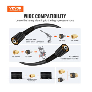 Εύκαμπτο Λάστιχο Υψηλής Πίεσης για Πλυστικό 1/4 30.5 m 4200 PSI VEVOR GYQXRG100FT1FESK8V0 - Image 4