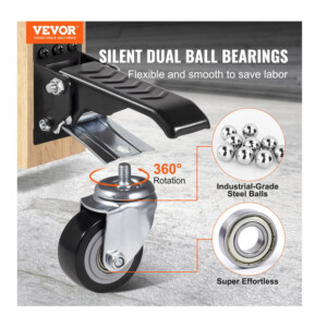 Σετ Περιστρεφόμενα Ροδάκια Βαρέως Τύπου για Έπιπλα 299.4 Kg 4 τμχ VEVOR GZTJLJAZ110LBWIEOV0 - Image 4
