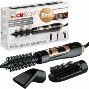 Βούρτσα Μαλλιών 800 W με Ζεστό Αέρα – Σετ 3 Εξαρτημάτων HAS3818 Clatronic