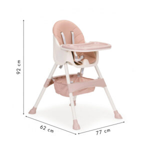 Παιδικό Κάθισμα Φαγητού 2 σε 1 Χρώματος Ροζ Ecotoys HC-823-Pink - Image 5