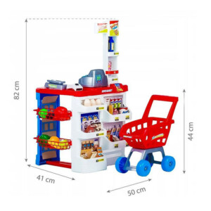 Παιδικό Σετ Σούπερ Μάρκετ με Καρότσι και Αξεσουάρ 47 τμχ Multistore HC238741 - Image 2