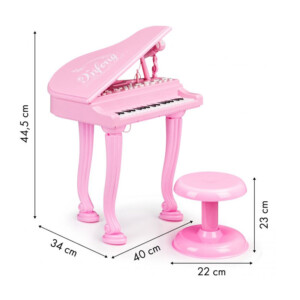 Παιδικό Ηλεκτρονικό Πιάνο με Σκαμπό και Μικρόφωνο Multistore HC490482 - Image 2