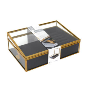 Γυάλινη Κοσμηματοθήκη 23 x 16 x 8 cm Home Deco Factory HD0095 - Image 2
