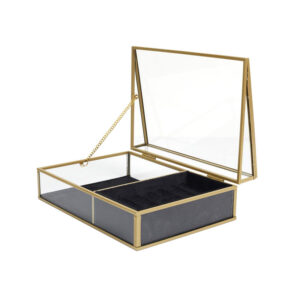 Γυάλινη Κοσμηματοθήκη 23 x 16 x 8 cm Home Deco Factory HD0095 - Image 3