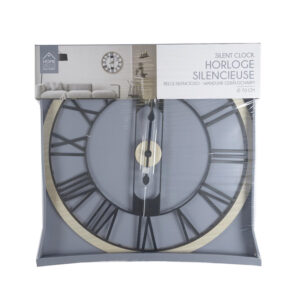 Μεταλλικό - Ξύλινο Ρολόι Τοίχου 70 cm Home Deco Factory HD0120 - Image 2