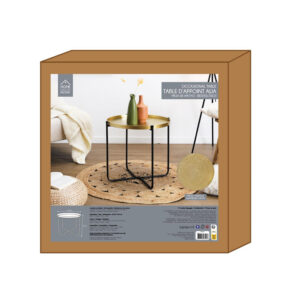 Βοηθητικό Μεταλλικό Στρογγυλό Τραπεζάκι 50 x 45 cm Home Deco Factory HD0203 - Image 4