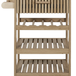 Ξύλινο Τρόλει Κουζίνας με 3 Ράφια και Συρτάρι 65 x 84.5 x 40 cm HD0312 Home Deco Factory - Image 2