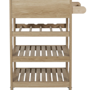 Ξύλινο Τρόλει Κουζίνας με 3 Ράφια και Συρτάρι 65 x 84.5 x 40 cm HD0312 Home Deco Factory - Image 5