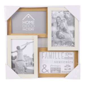 Κορνίζα Κολάζ για 4 Φωτογραφίες  28 x 28 x 3.5 cm Μπεζ HD4204 Home Deco Factory - Image 4