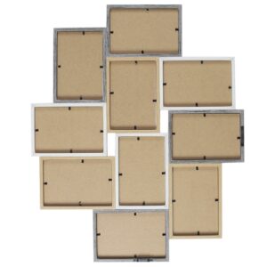 Κορνίζα Κολάζ για 10 Φωτογραφίες 47 x 56 x 2,8 cm Καφέ/ Λευκό HD4213 Home Deco Factory - Image 5