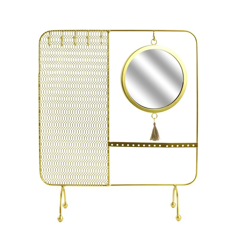 Μεταλλικό Σταντ Κοσμημάτων με Καθρέπτη 35.5 x 30 x 10 cm Home Deco Factory HD5074 Μεταλλικό Σταντ Κοσμημάτων με Καθρέπτη 35.5 x 30 x 10 cm Home Deco Factory HD5074