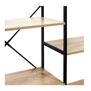 Μεταλλική Ραφιέρα με 11 Ξύλινα Ράφια 172 x 34 x 144.5 cm Home Deco Factory HD5234 - Image 2