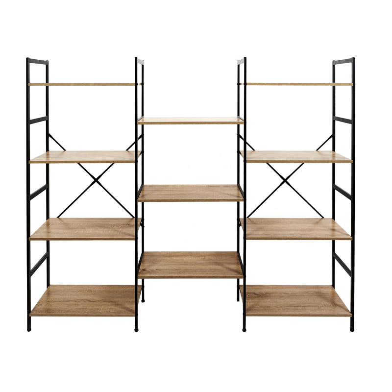 Μεταλλική Ραφιέρα με 11 Ξύλινα Ράφια 172 x 34 x 144.5 cm Home Deco Factory HD5234 Μεταλλική Ραφιέρα με 11 Ξύλινα Ράφια 172 x 34 x 144.5 cm Home Deco Factory HD5234