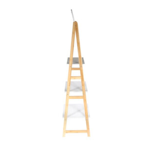 Ραφιέρα Μπάνιου από Μπαμπού με 3 Ράφια και Καθρέπτη 43 x 36 x 163 cm Home Deco Factory HD6621 - Image 2