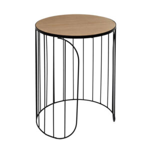 Σετ Βοηθητικά Μεταλλικά Στρογγυλά Τραπέζια Nesting 40 x 40 x 40 cm 2 τμχ Home Deco Factory HD7204 - Image 2