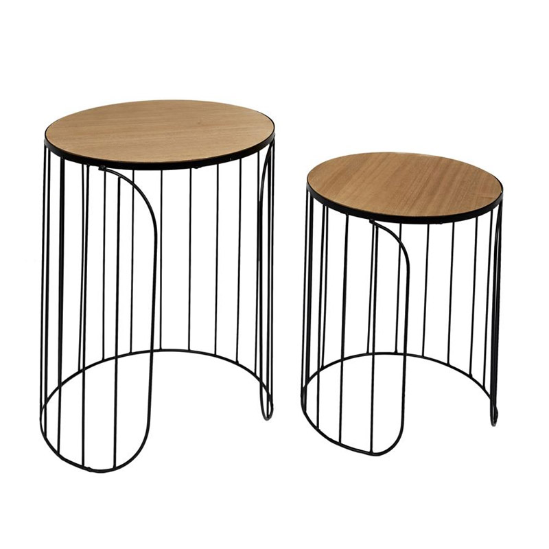 Σετ Βοηθητικά Μεταλλικά Στρογγυλά Τραπέζια Nesting 40 x 40 x 40 cm 2 τμχ Home Deco Factory HD7204 Σετ Βοηθητικά Μεταλλικά Στρογγυλά Τραπέζια Nesting 40 x 40 x 40 cm 2 τμχ Home Deco Factory HD7204